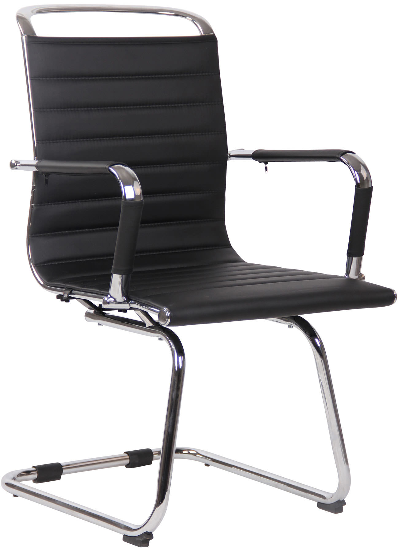 Sedia cantilever Balve in similpelle o vera pelle