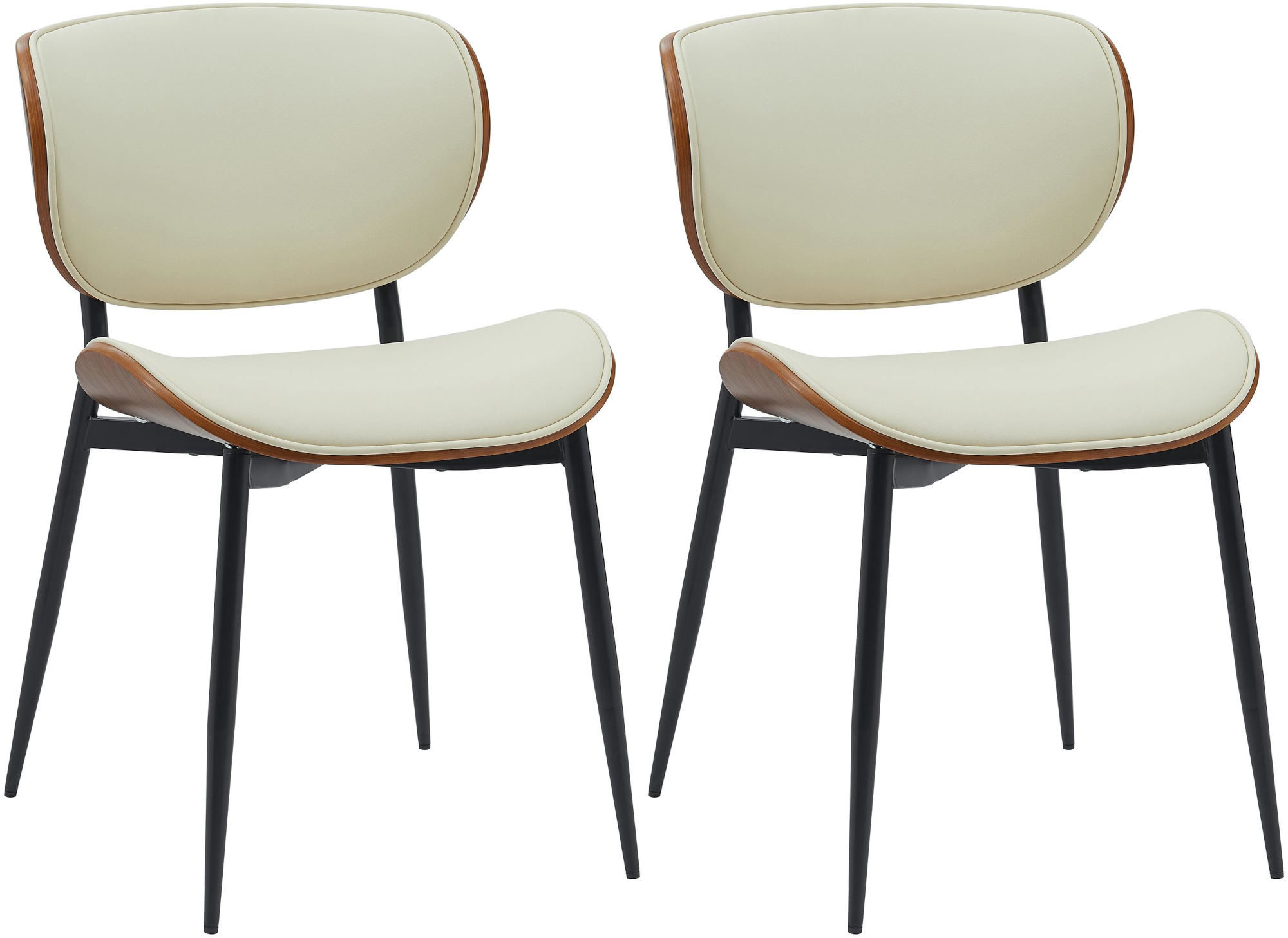Set di 2 sedie visitatore Enid con rivestimento in similpelle o tessuto