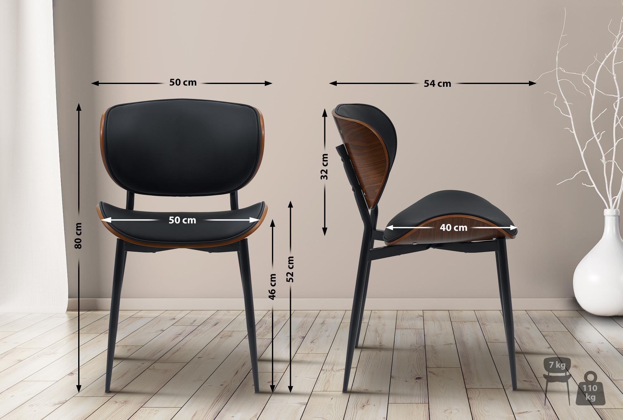 Set di 2 sedie visitatore Enid con rivestimento in similpelle o tessuto